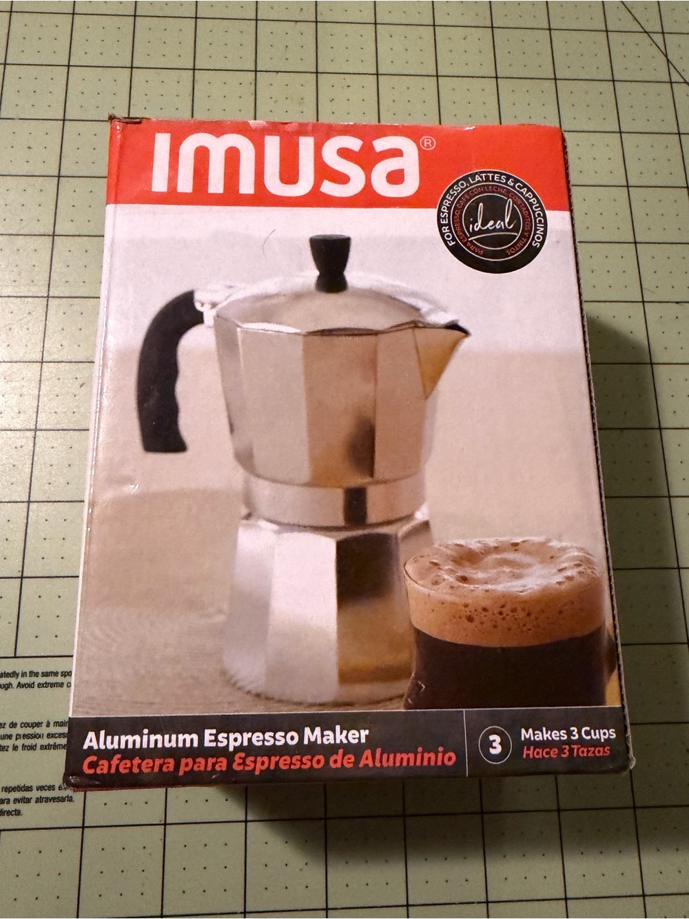 NEW imusa Moka Pot 3 cup Aluminum Stovetop Espresso Latte Cappuccino Maker